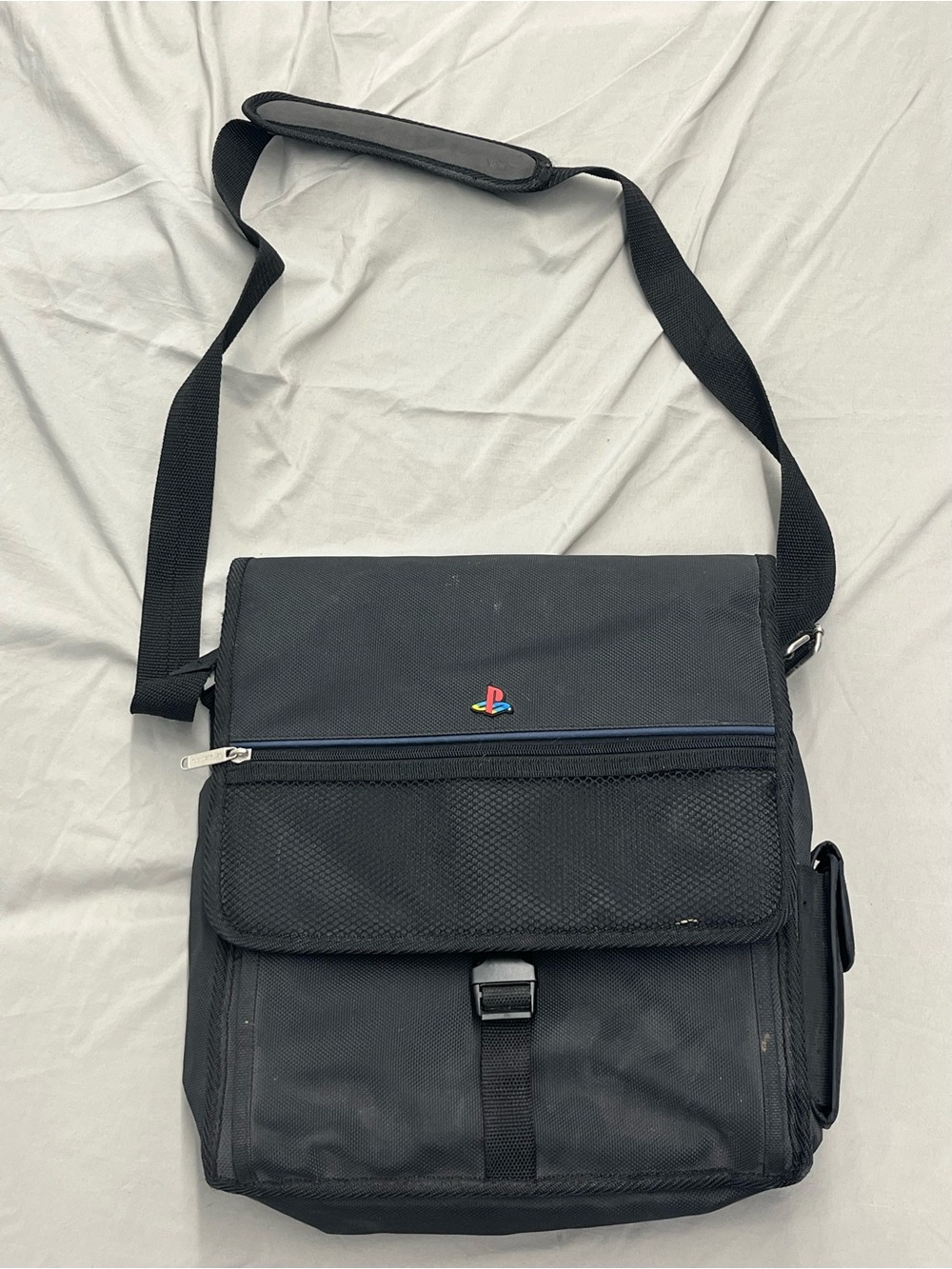 Vintage Sony PlayStation Black Crossbody Messenger Bag